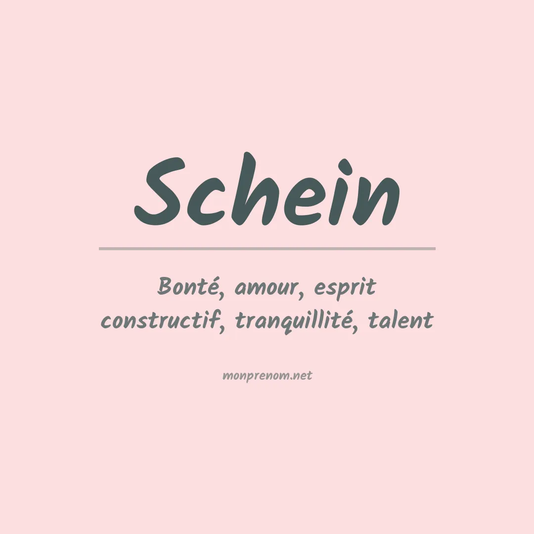 Prénom Schein