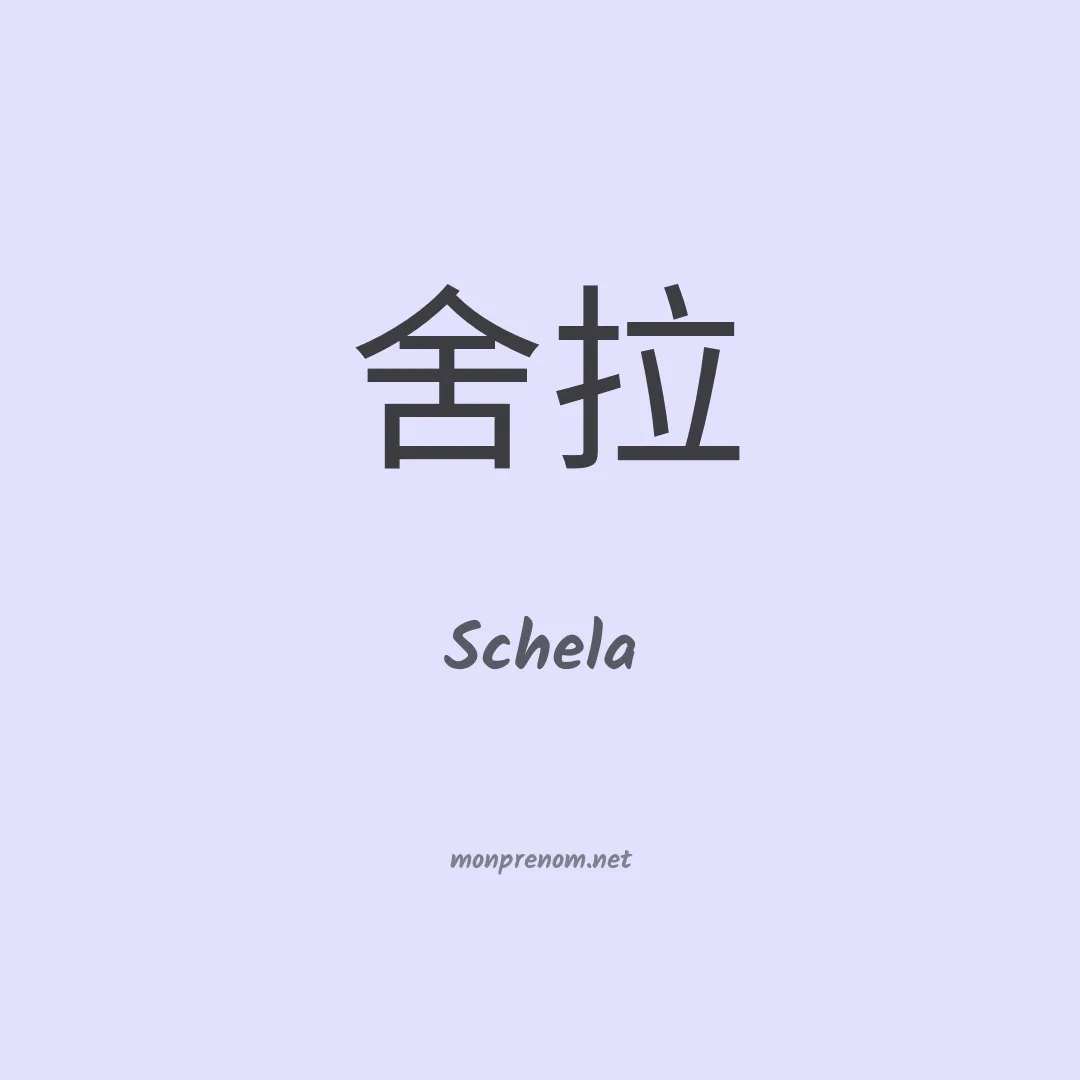 Schela en chinois