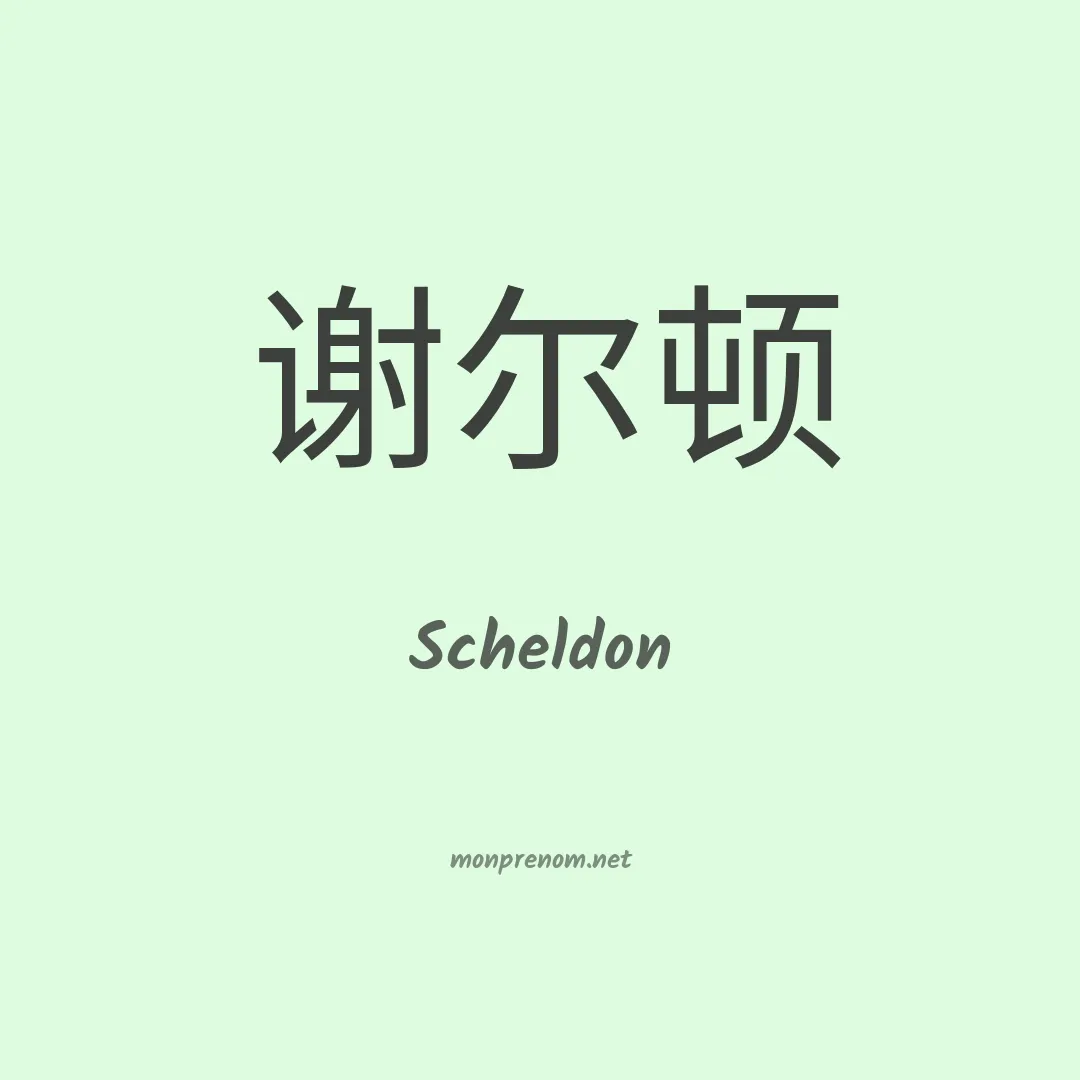 Scheldon en chinois