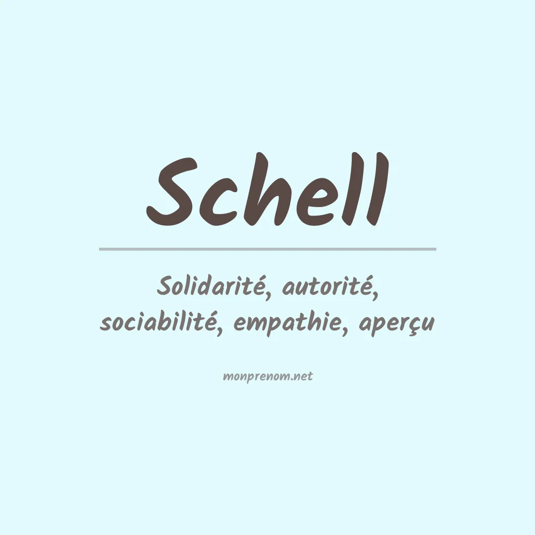 Prénom Schell