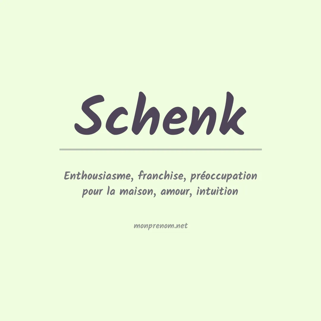 Prénom Schenk