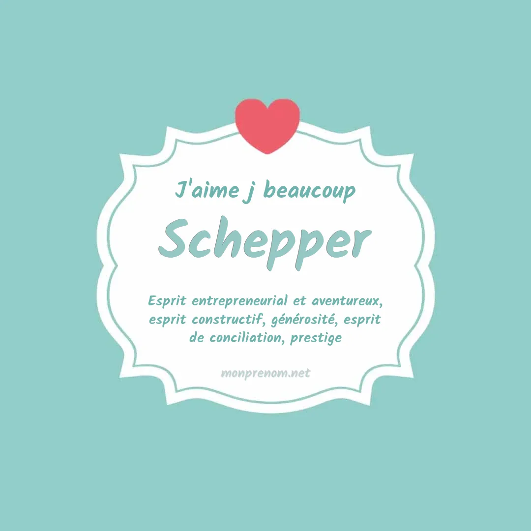 J'aime beaucoup Schepper