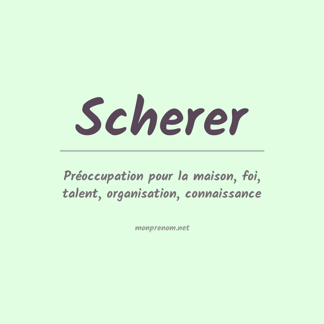 Prénom Scherer