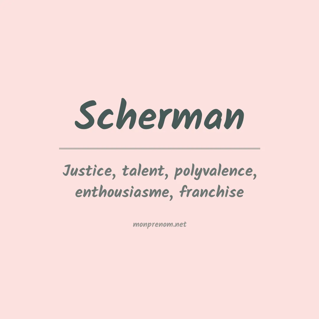 Prénom Scherman
