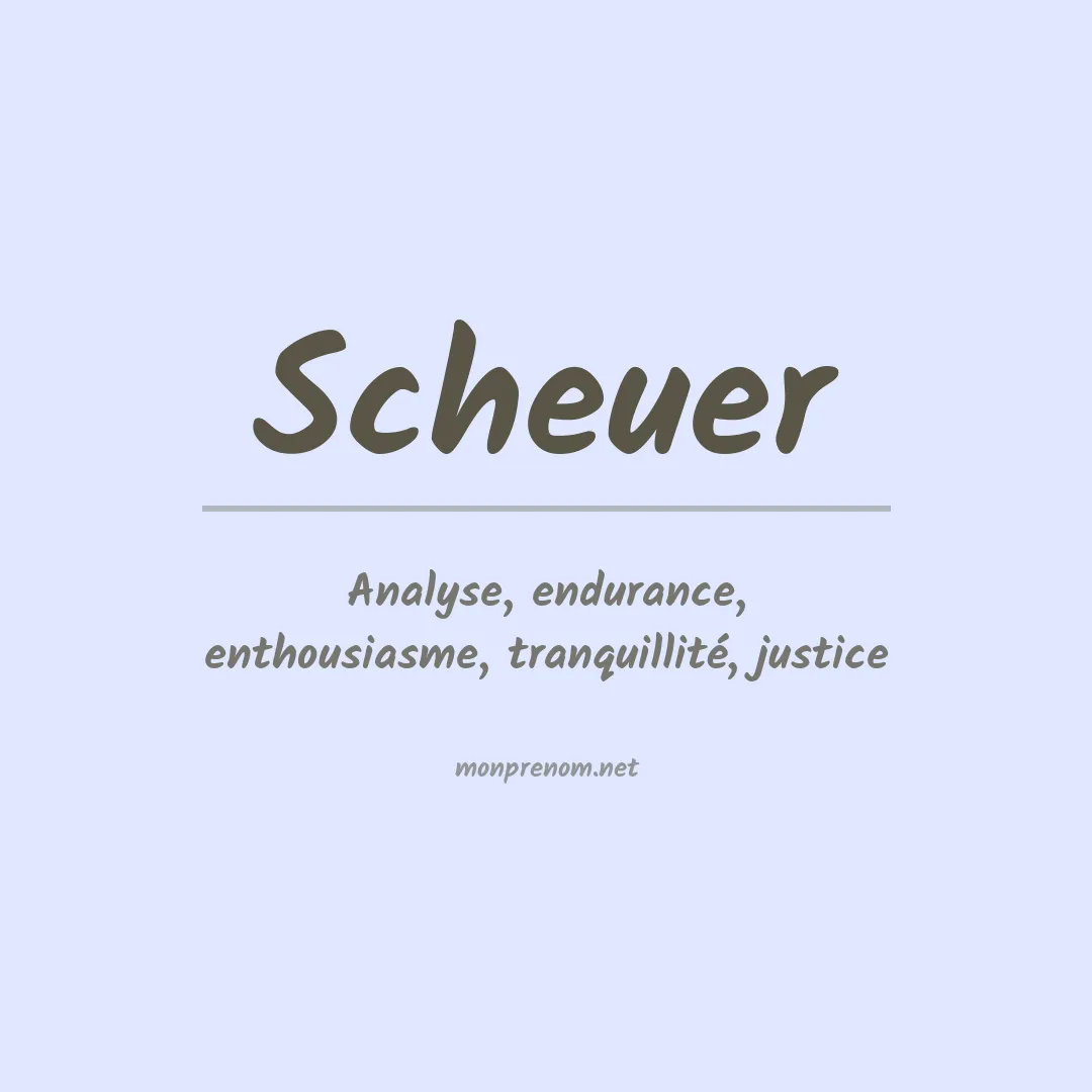 Prénom Scheuer