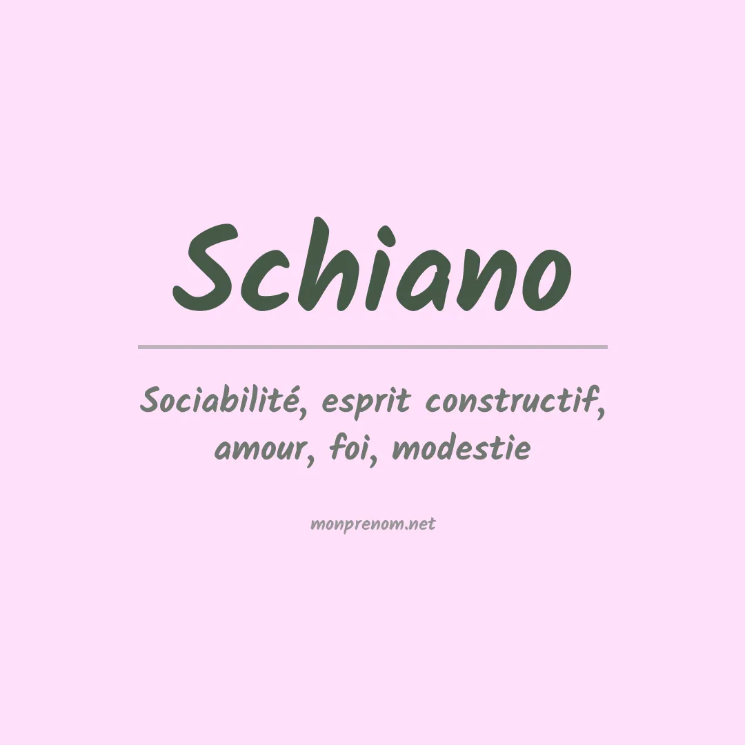 Prénom Schiano
