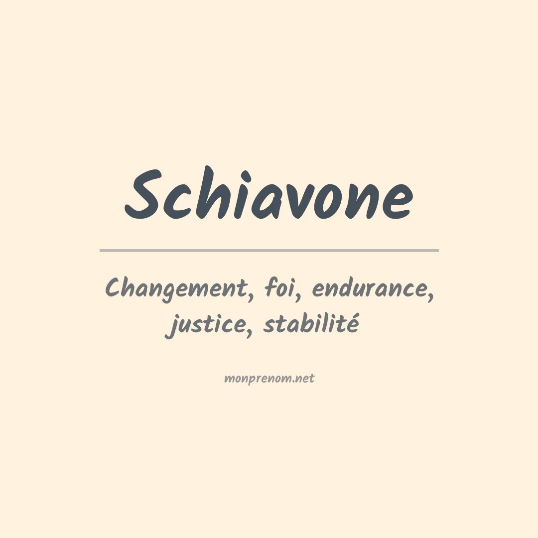 Prénom Schiavone
