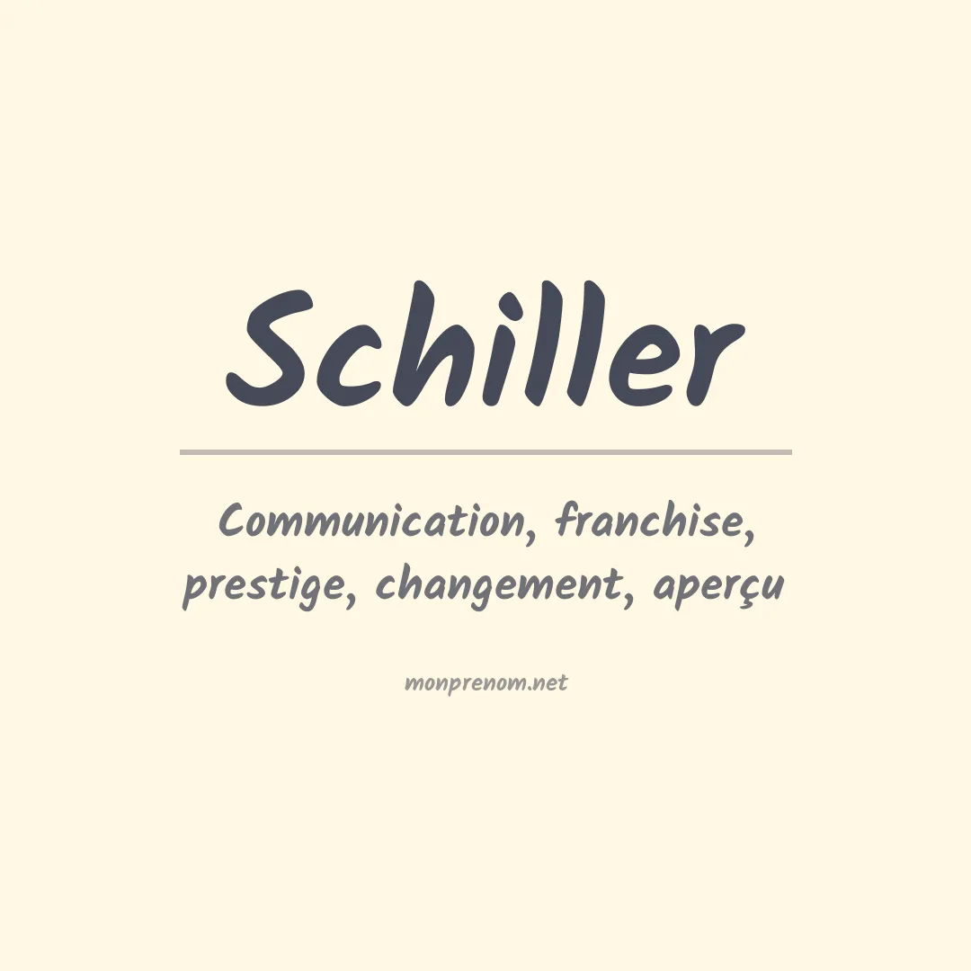 Prénom Schiller