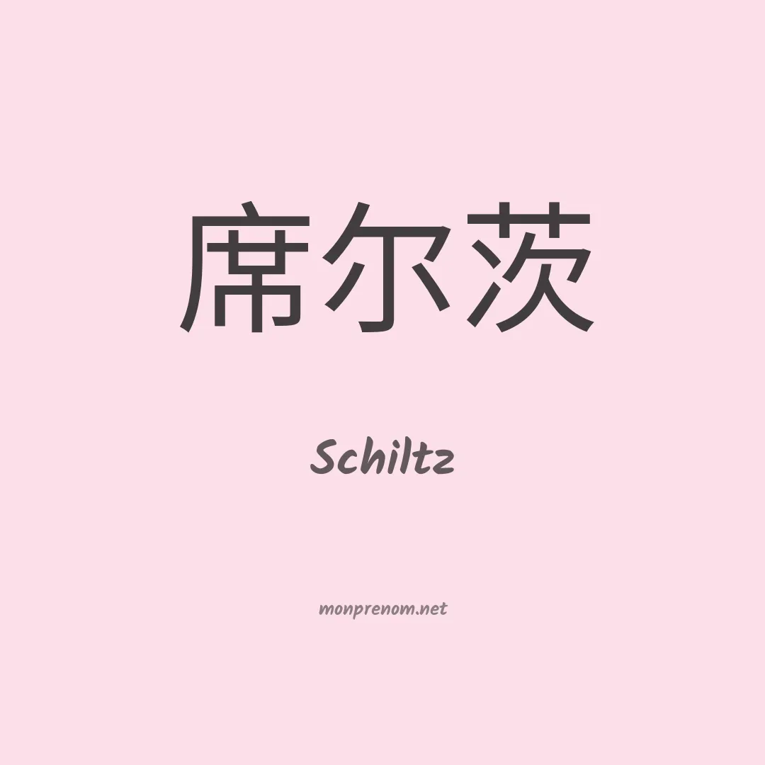 Schiltz en chinois