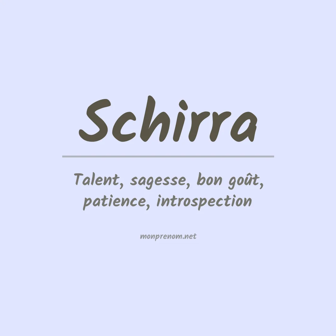 Prénom Schirra