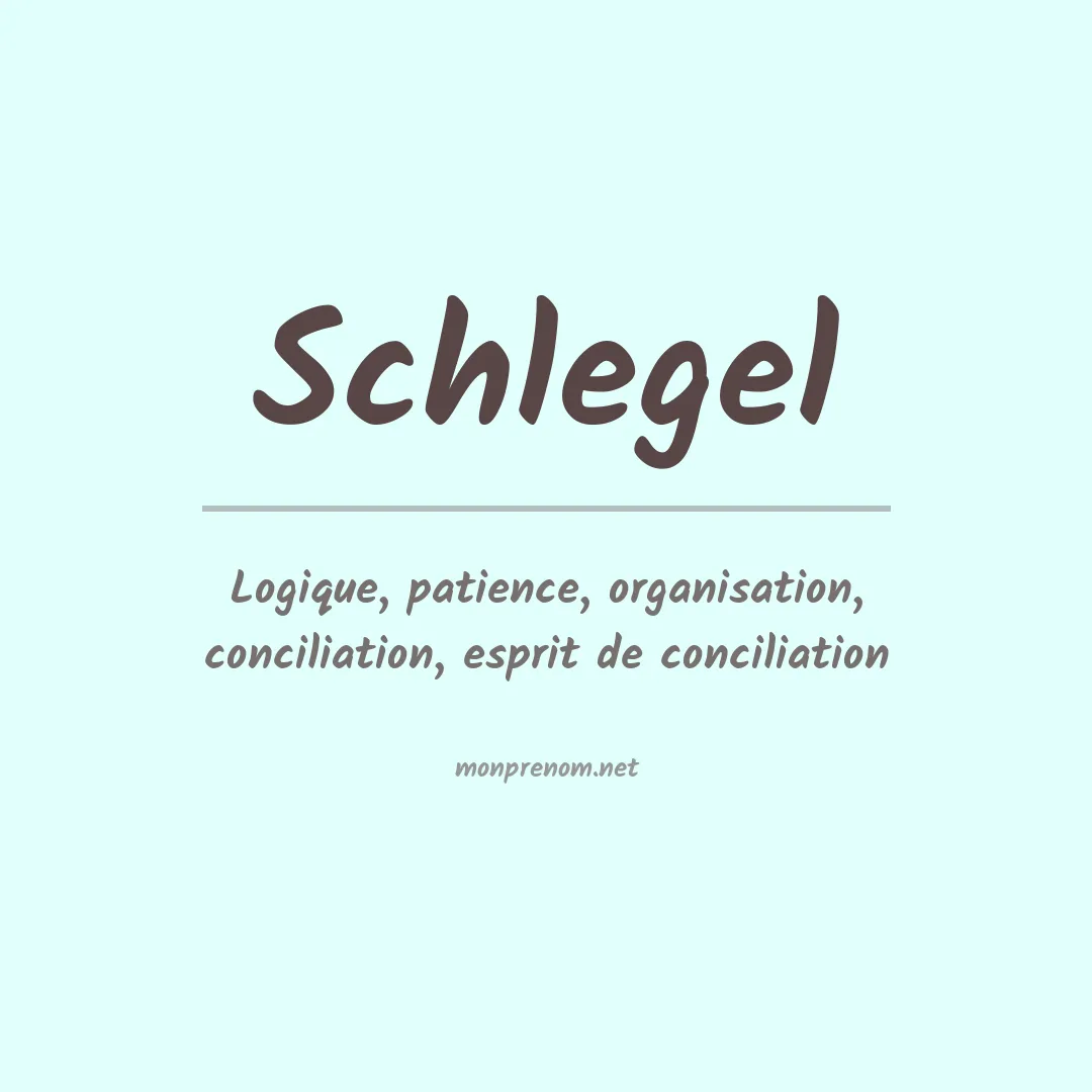 Prénom Schlegel