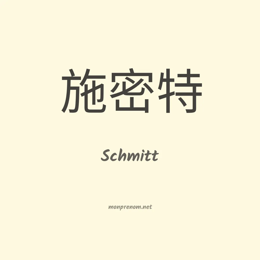 Schmitt en chinois