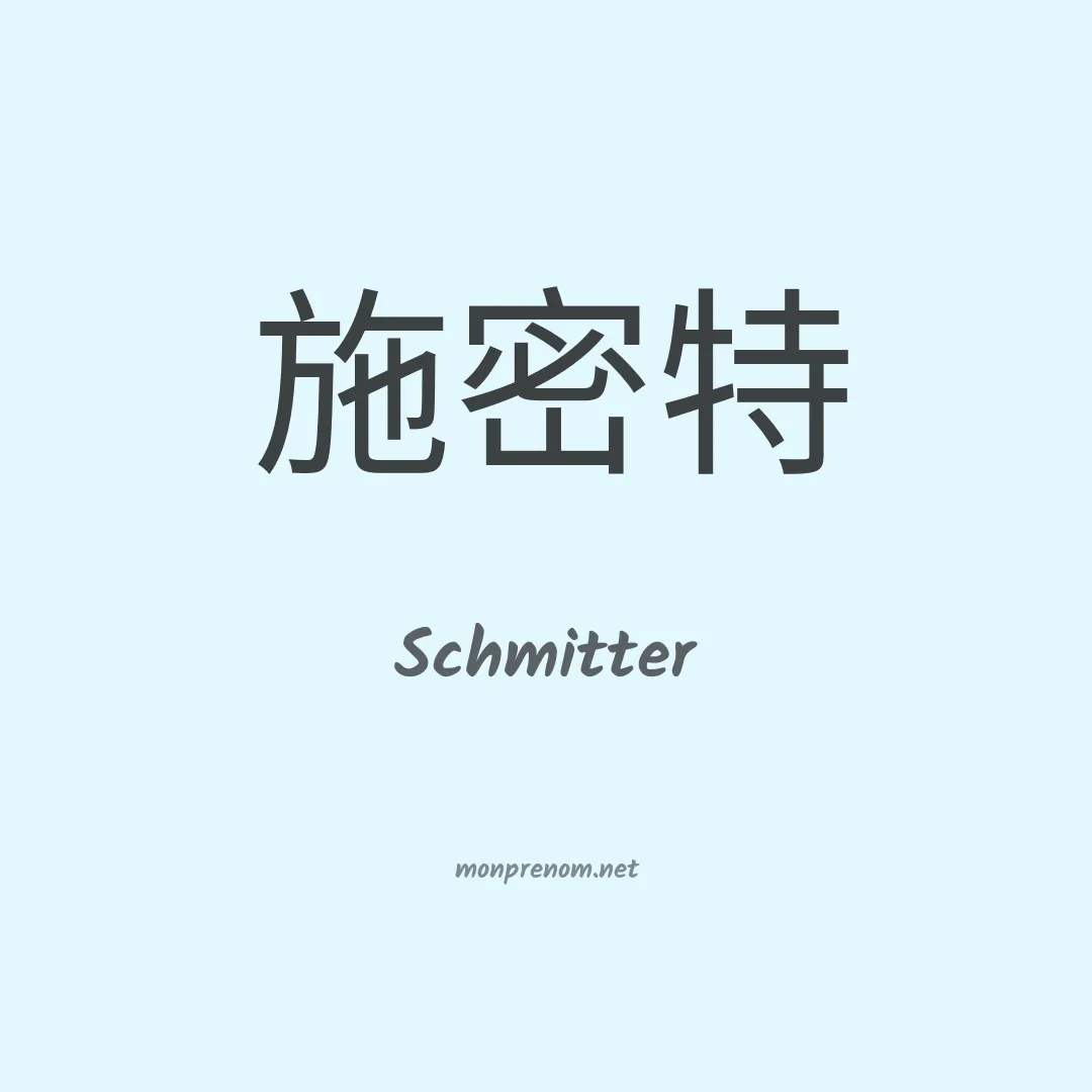 Schmitter en chinois