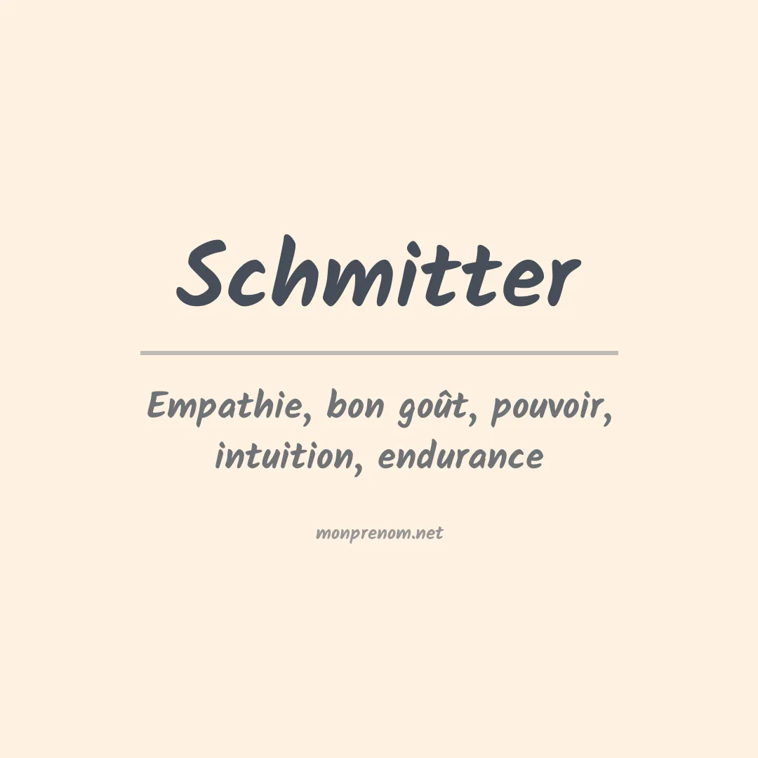 Prénom Schmitter