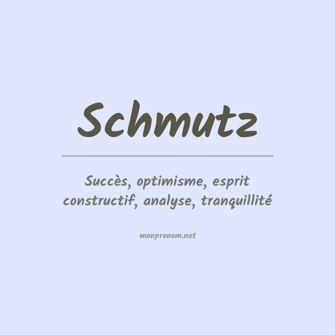 Prénom Schmutz