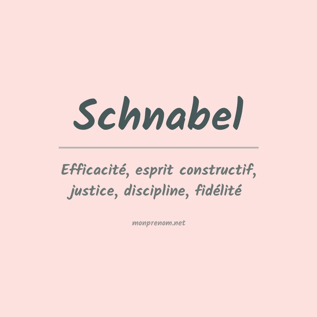 Prénom Schnabel