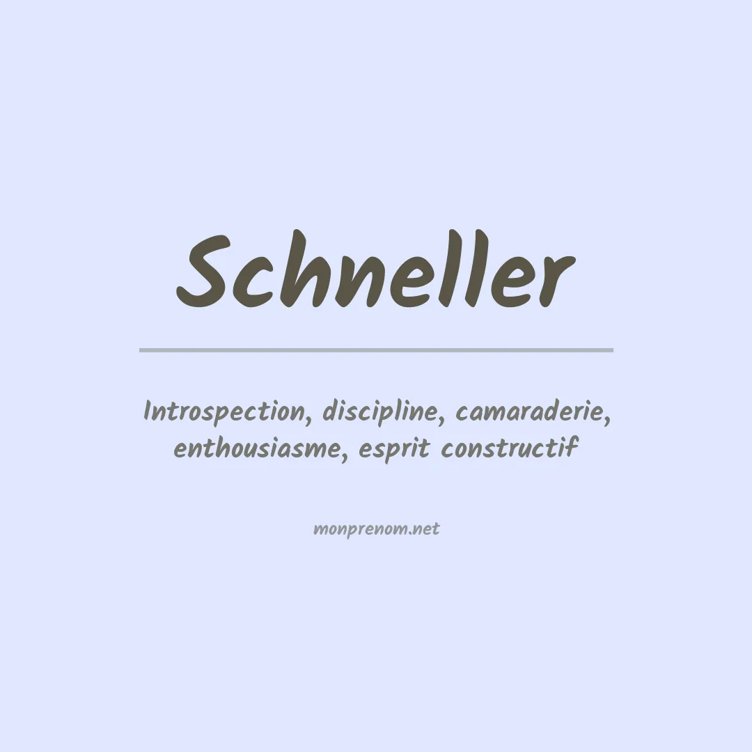 Prénom Schneller