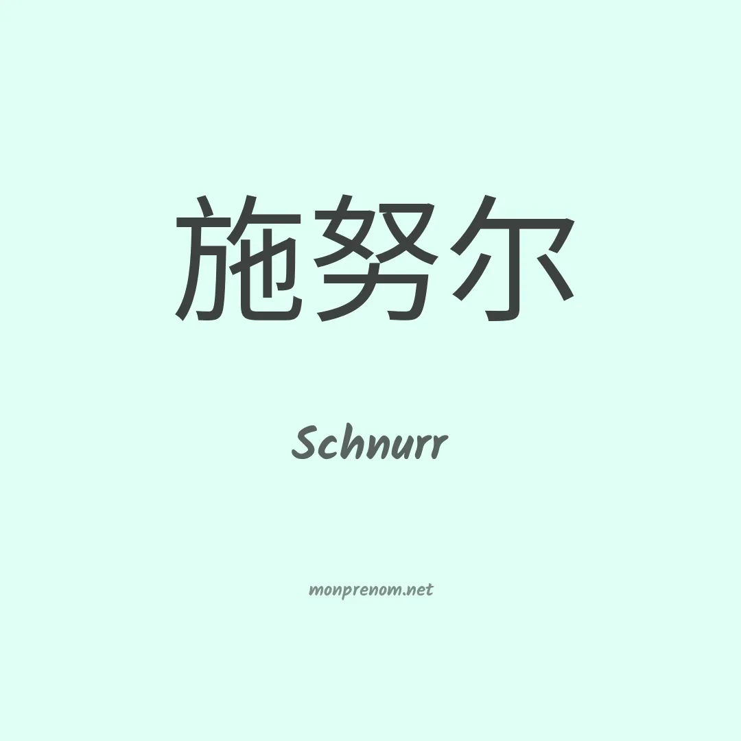 Schnurr en chinois