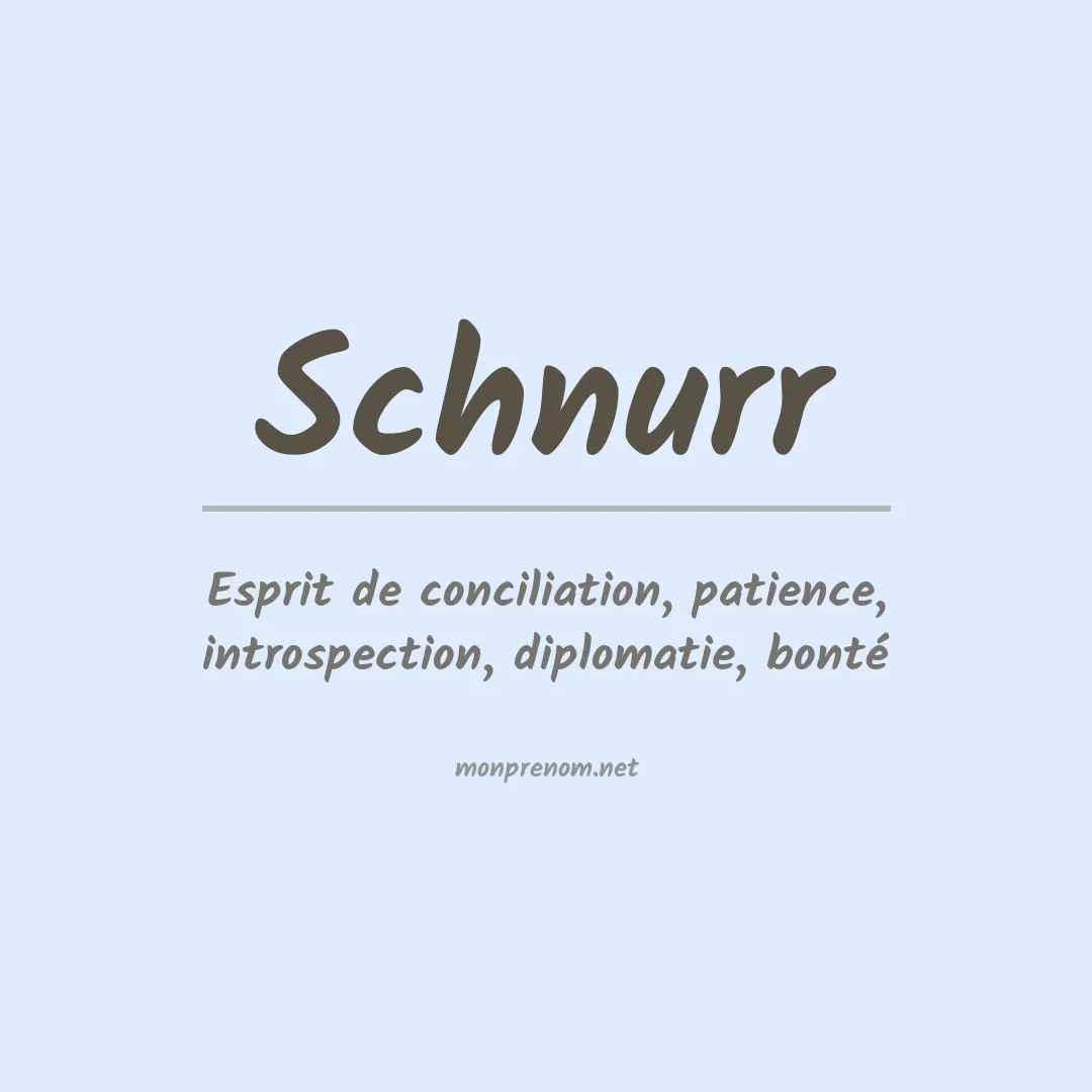 Prénom Schnurr