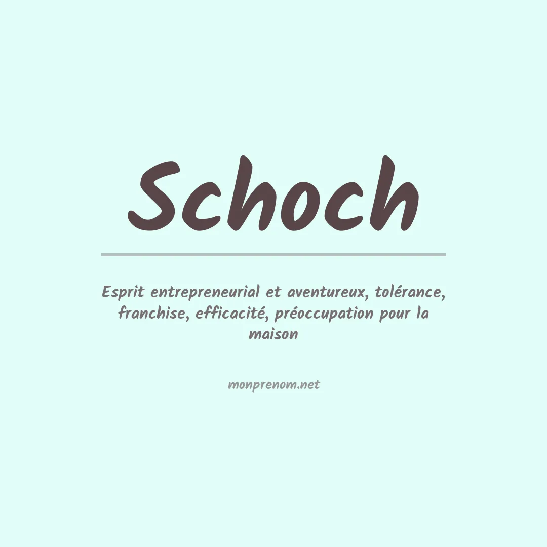 Prénom Schoch