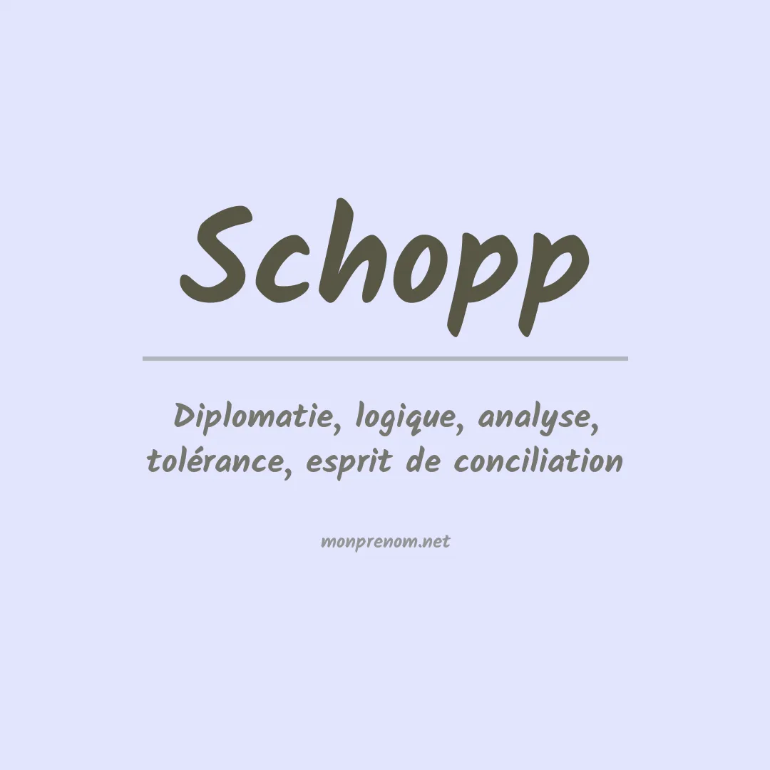 Prénom Schopp
