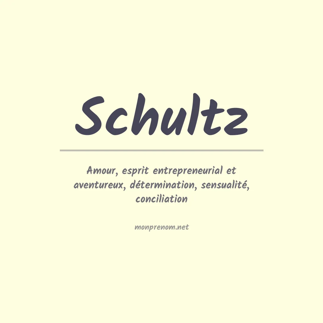 Prénom Schultz