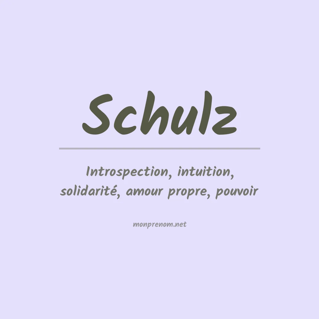 Prénom Schulz