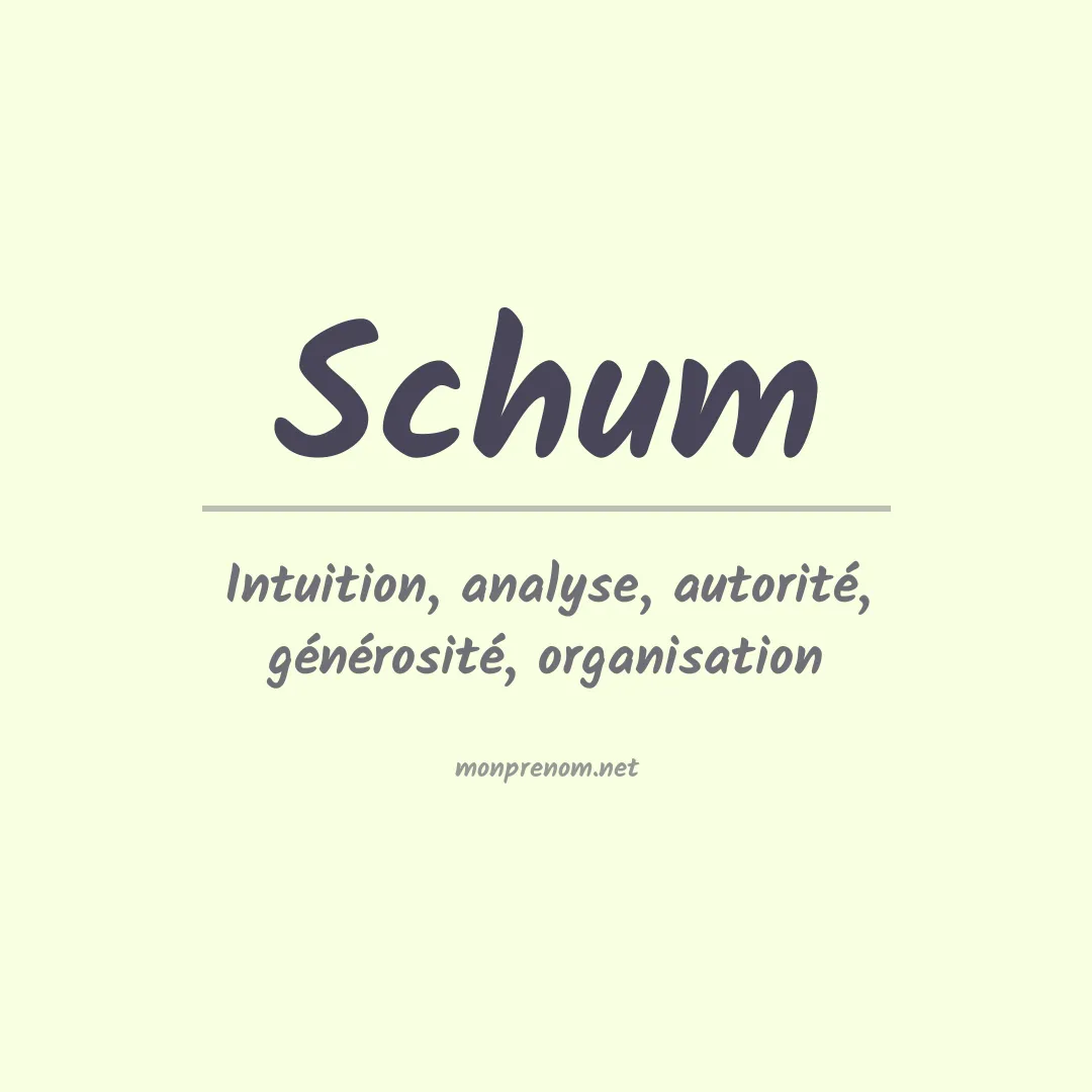 Prénom Schum