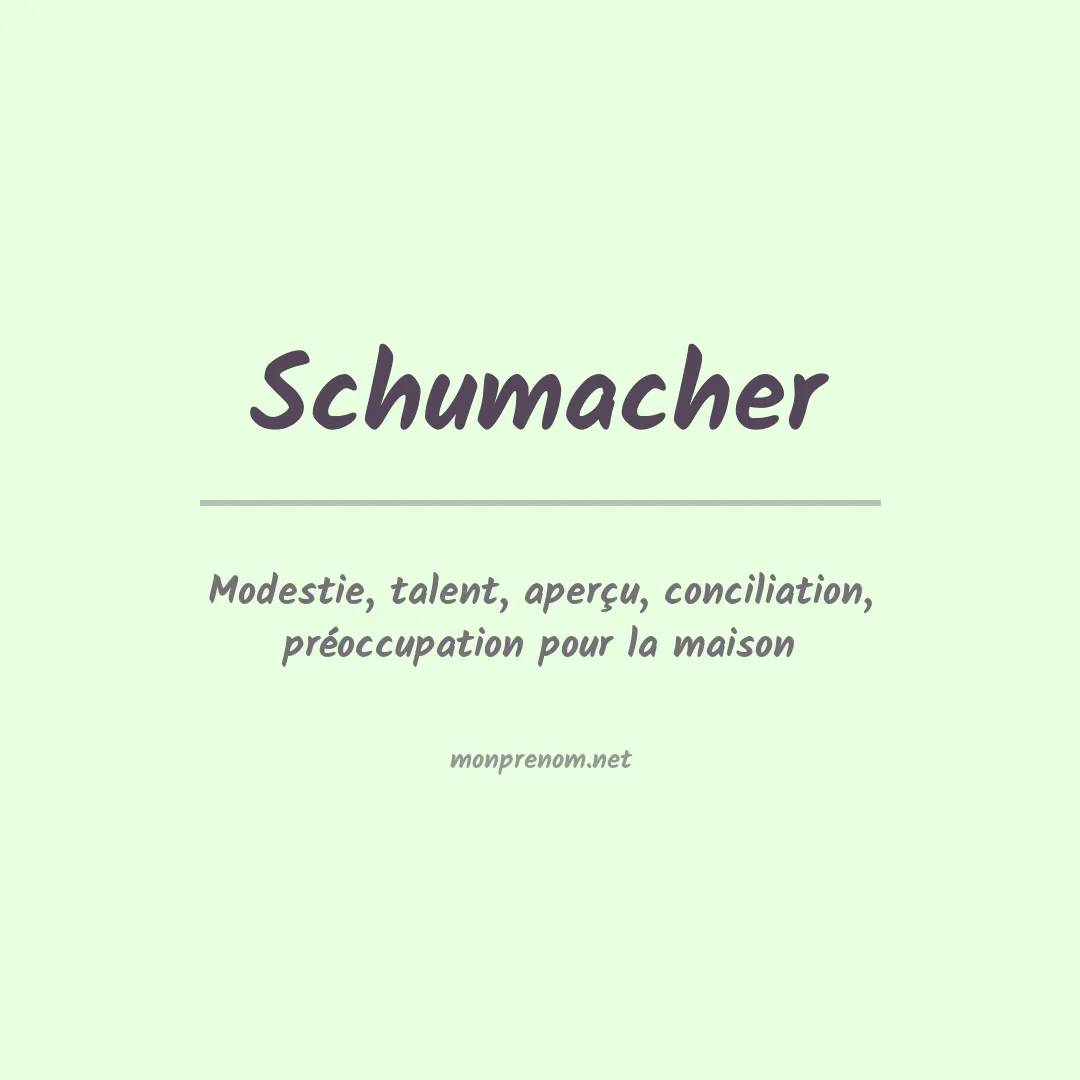 Prénom Schumacher