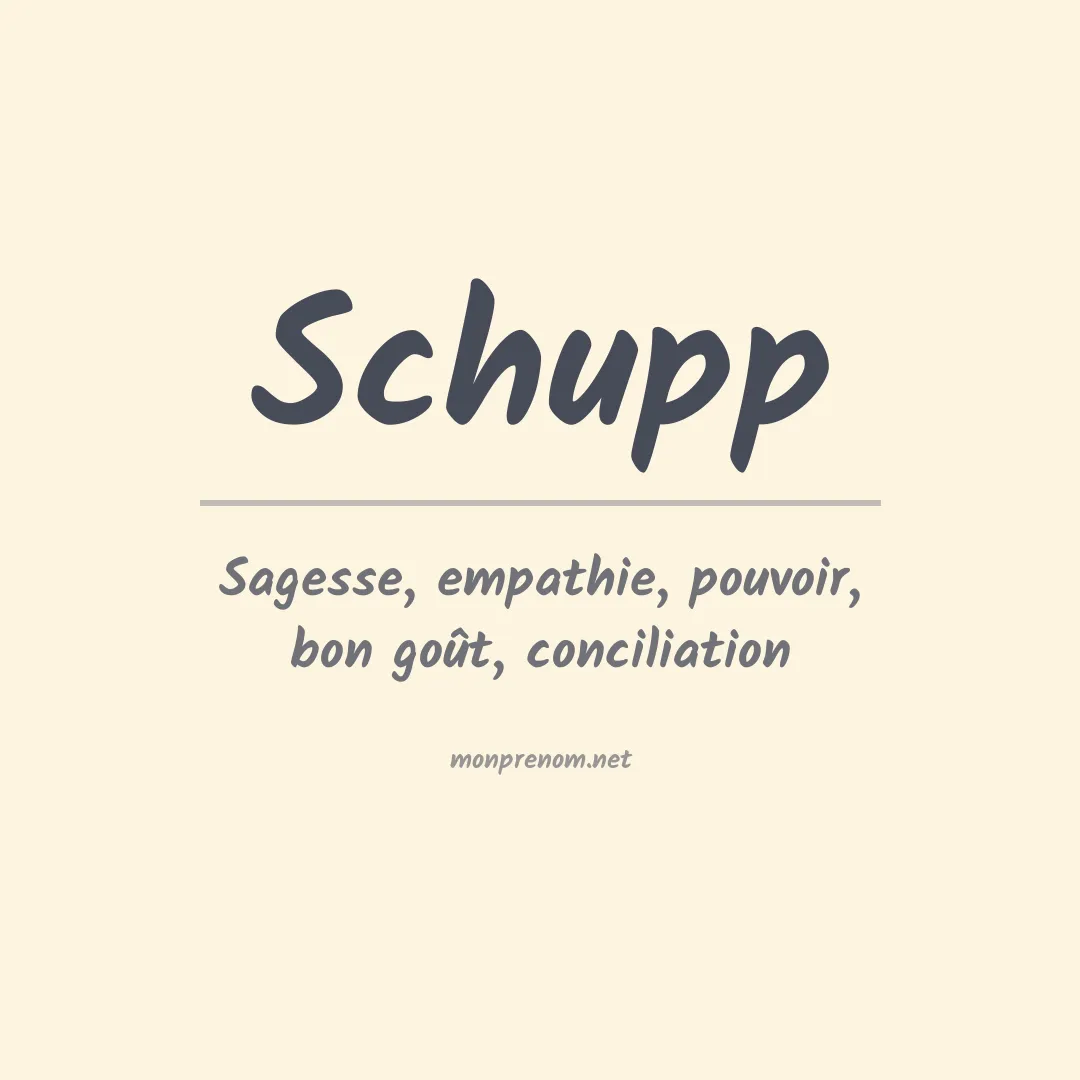 Prénom Schupp
