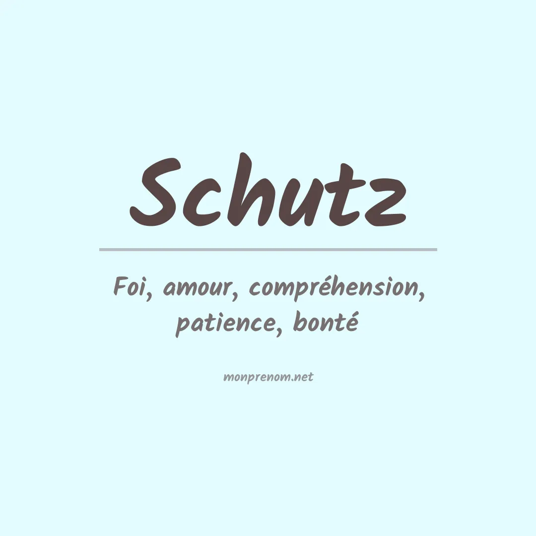 Prénom Schutz