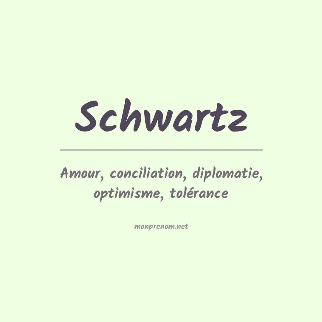 Prénom Schwartz