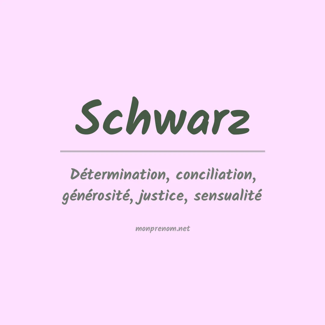 Prénom Schwarz