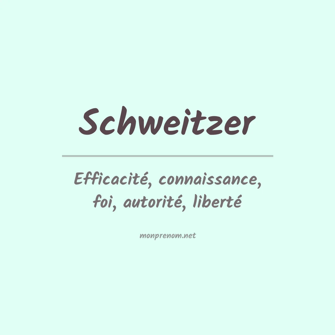 Prénom Schweitzer