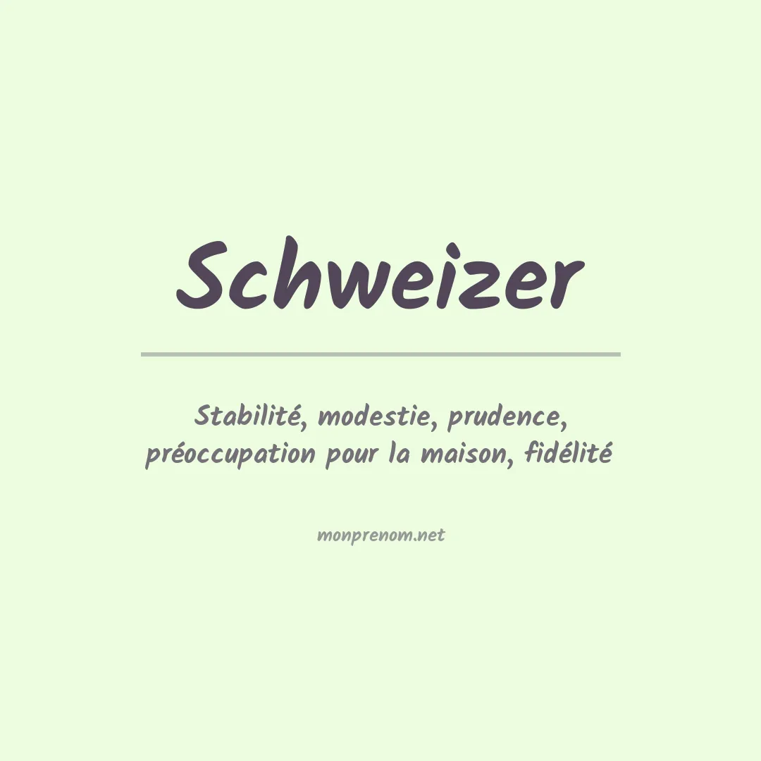 Prénom Schweizer