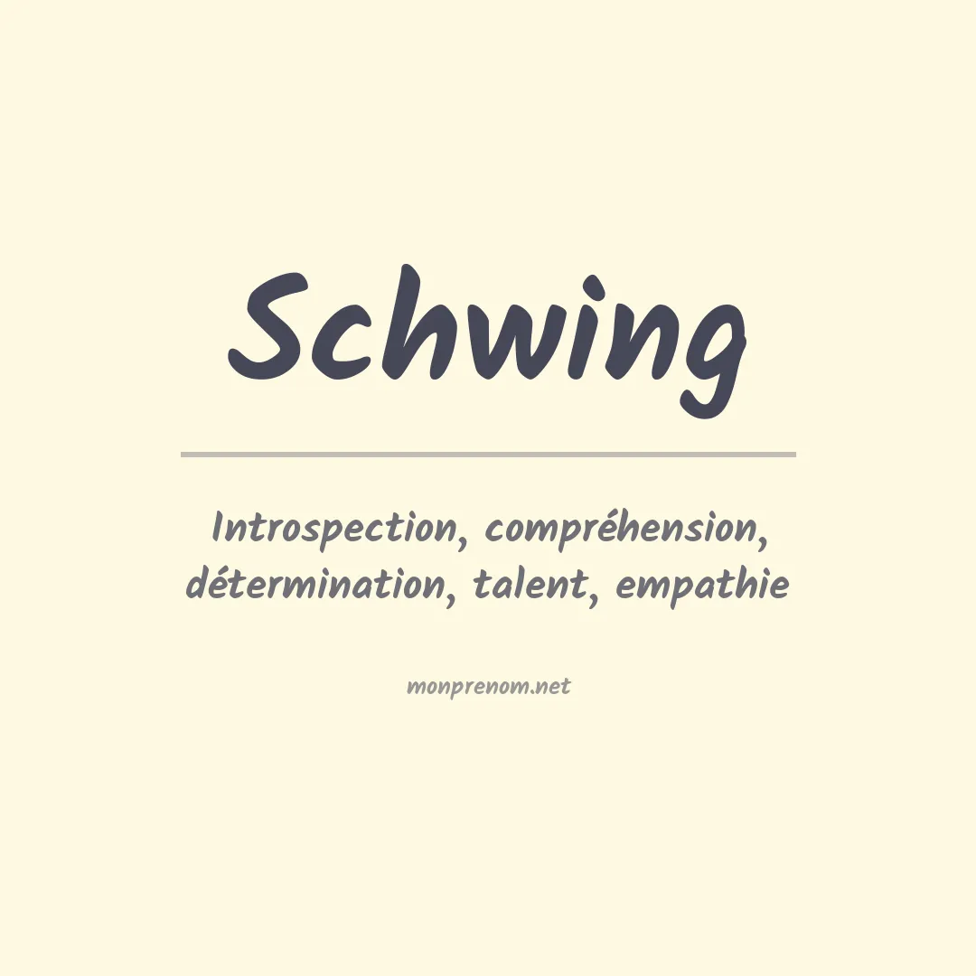 Prénom Schwing