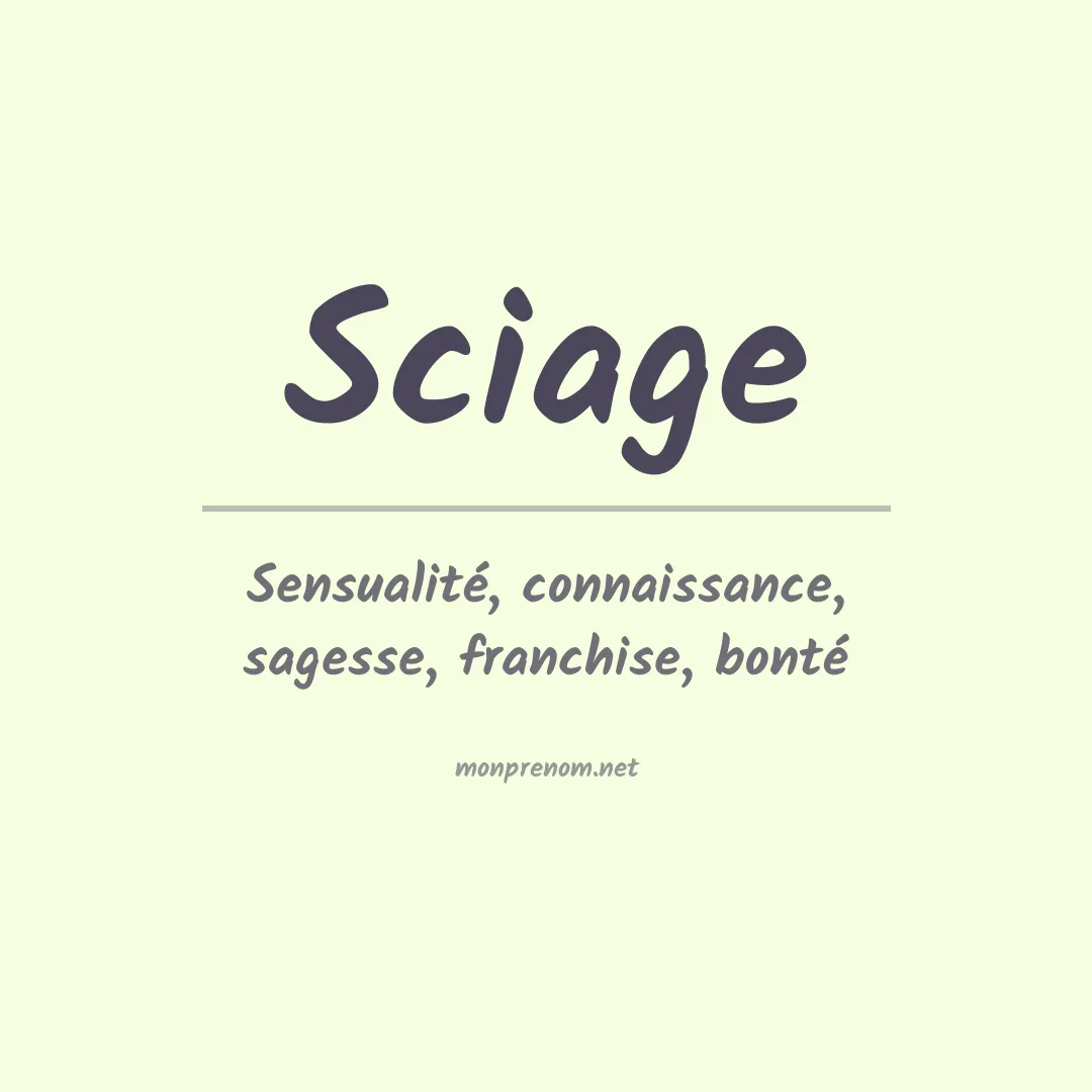 Signification du prénom Sciage