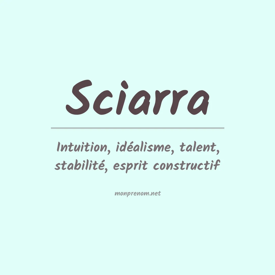 Prénom Sciarra