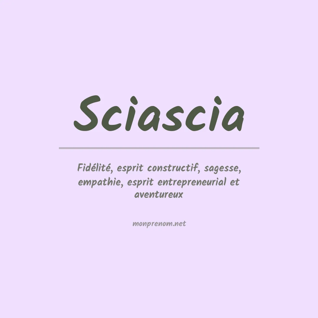 Prénom Sciascia