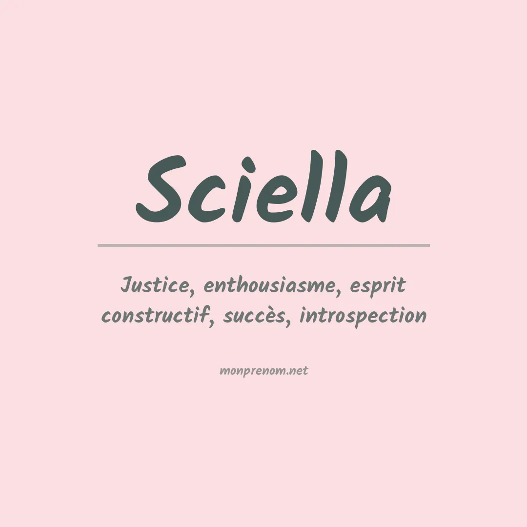Prénom Sciella