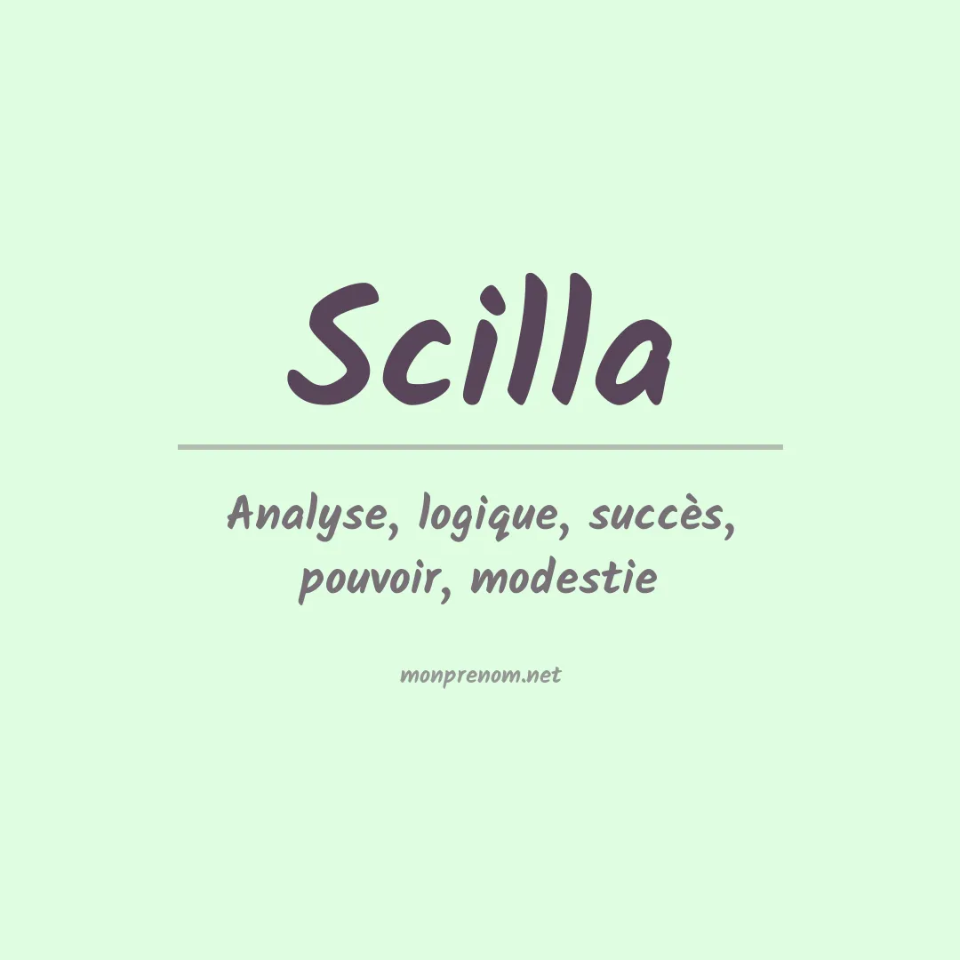 Signification du prénom Scilla