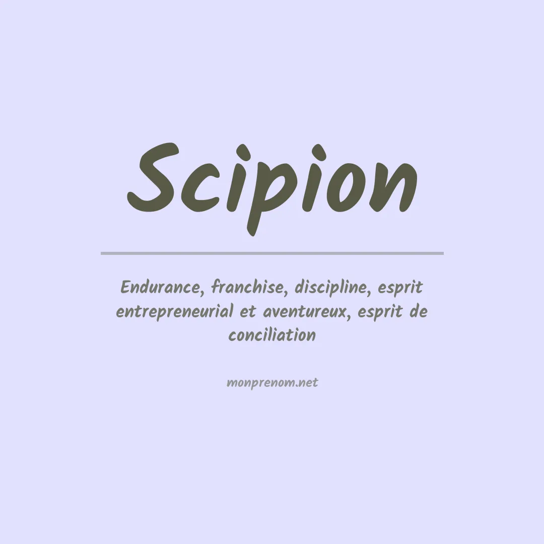 Signification du prénom Scipion