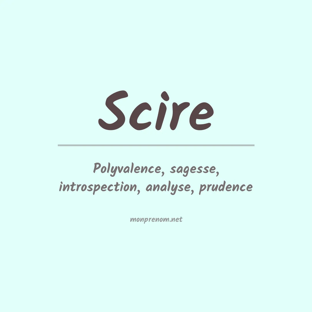 Prénom Scire