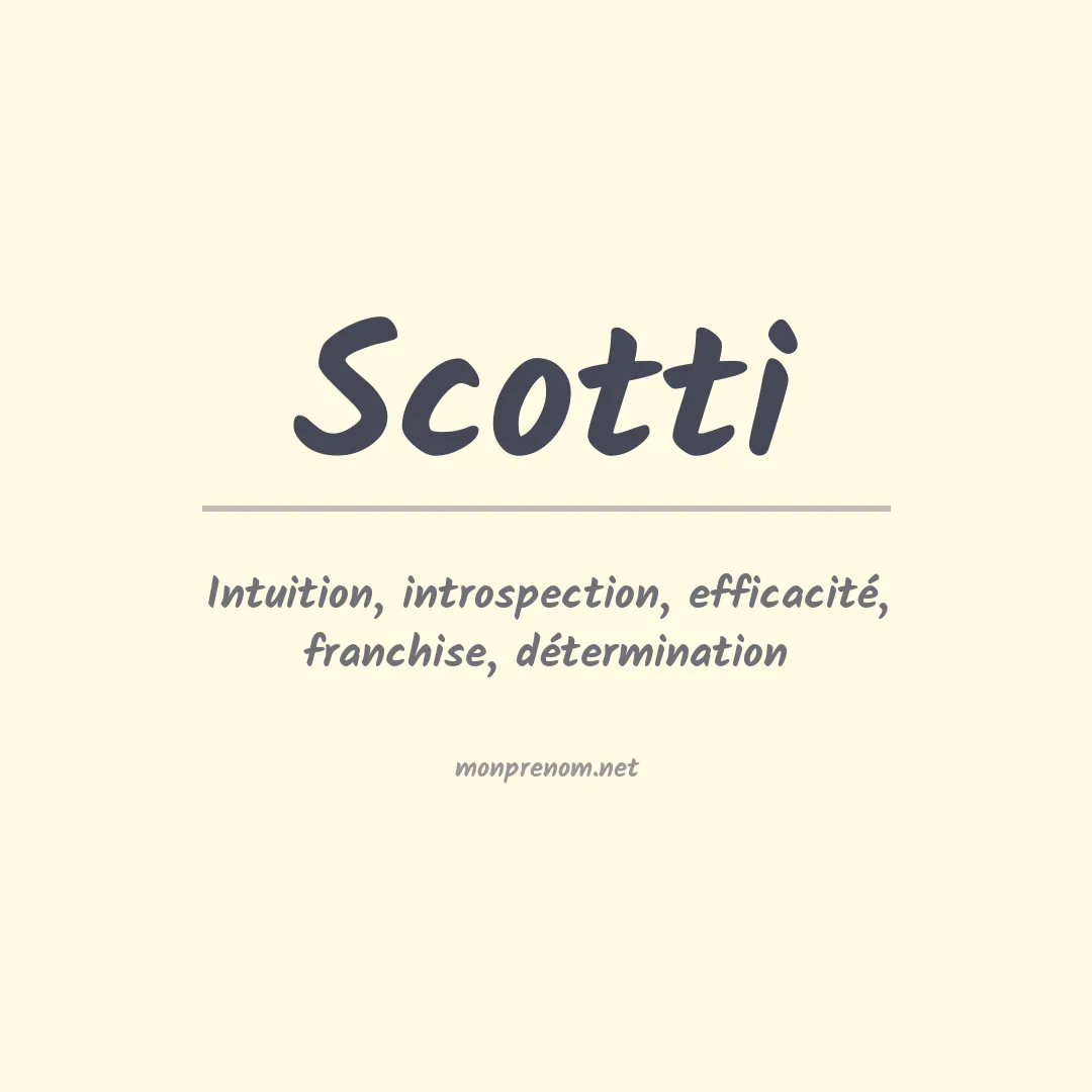 Prénom Scotti