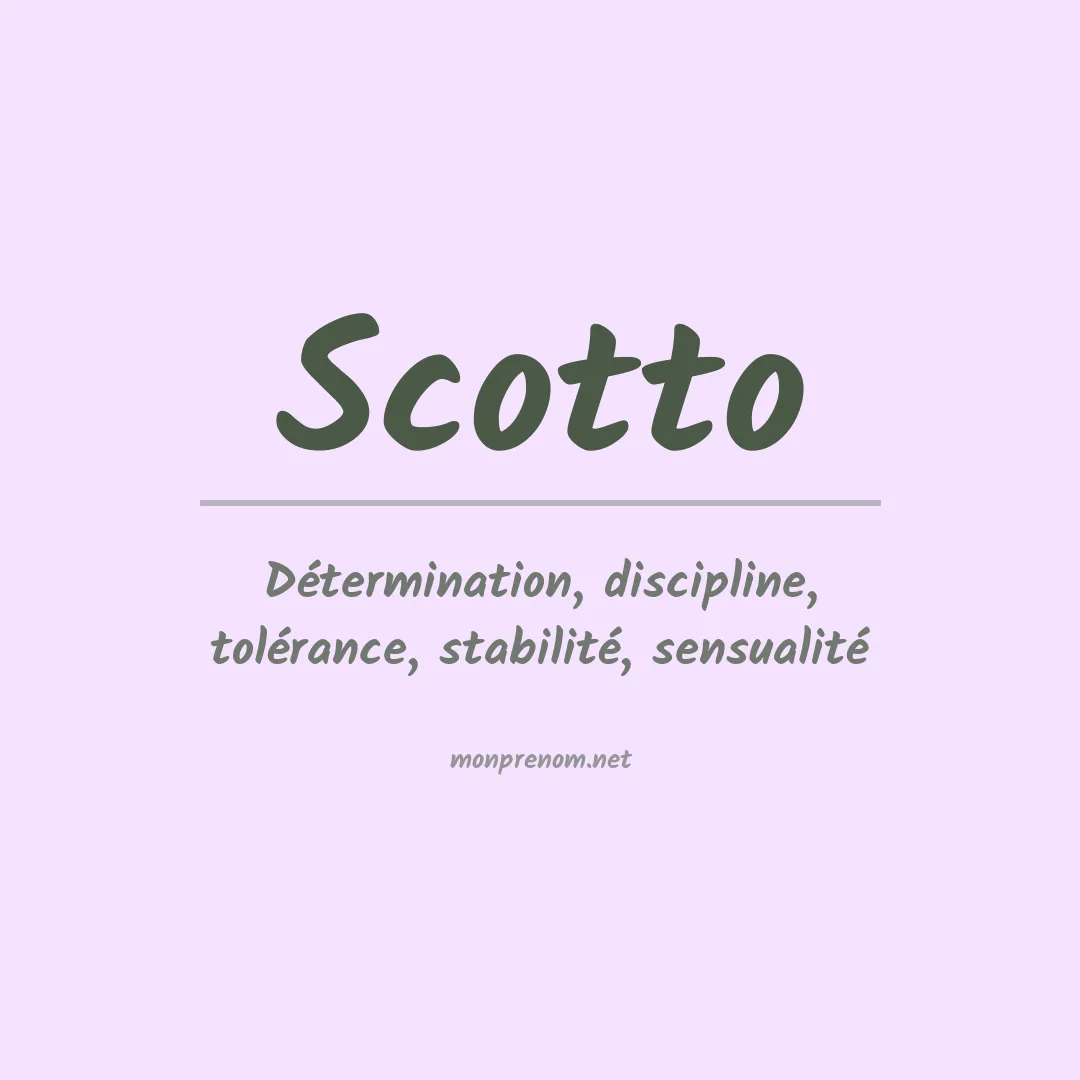 Prénom Scotto