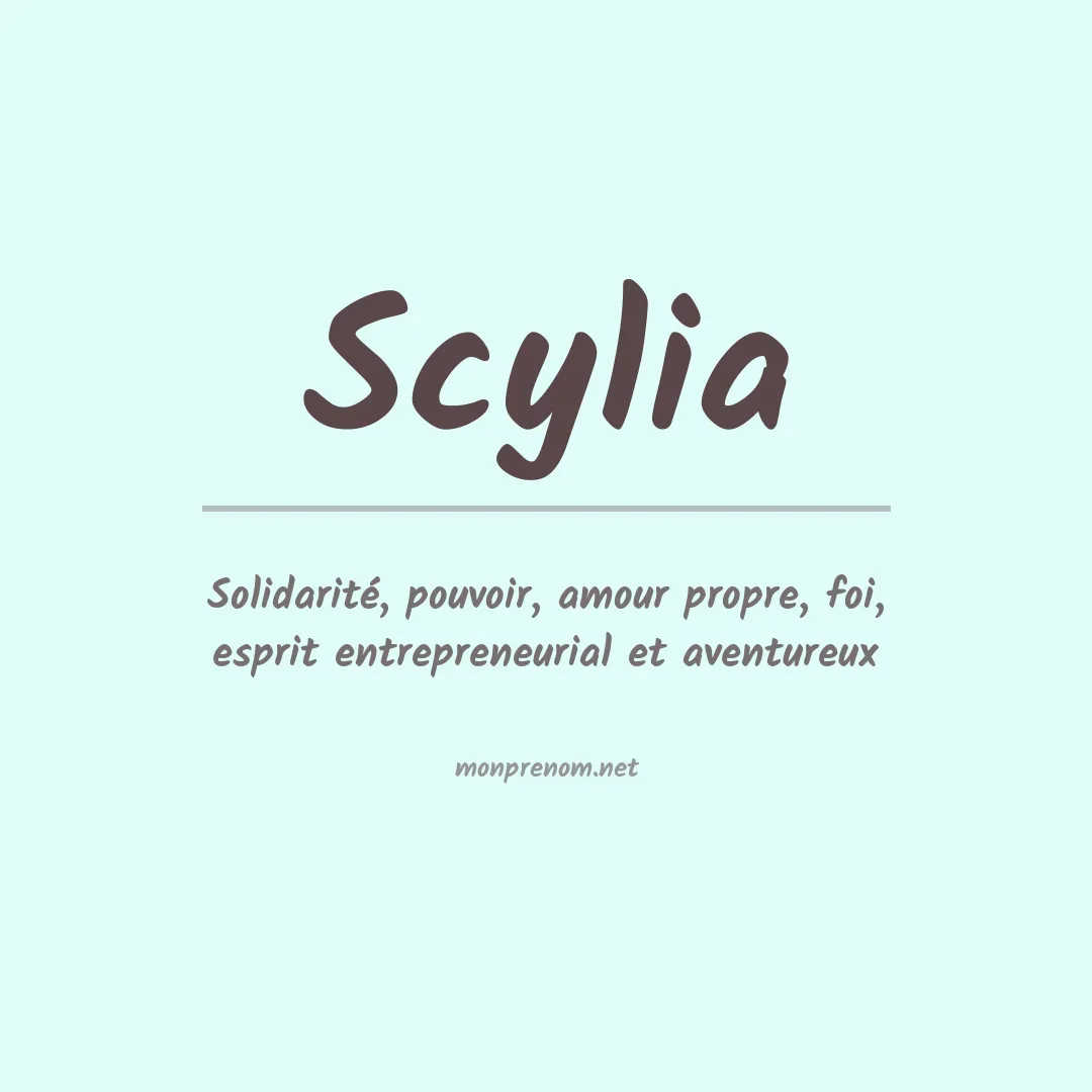 Prénom Scylia