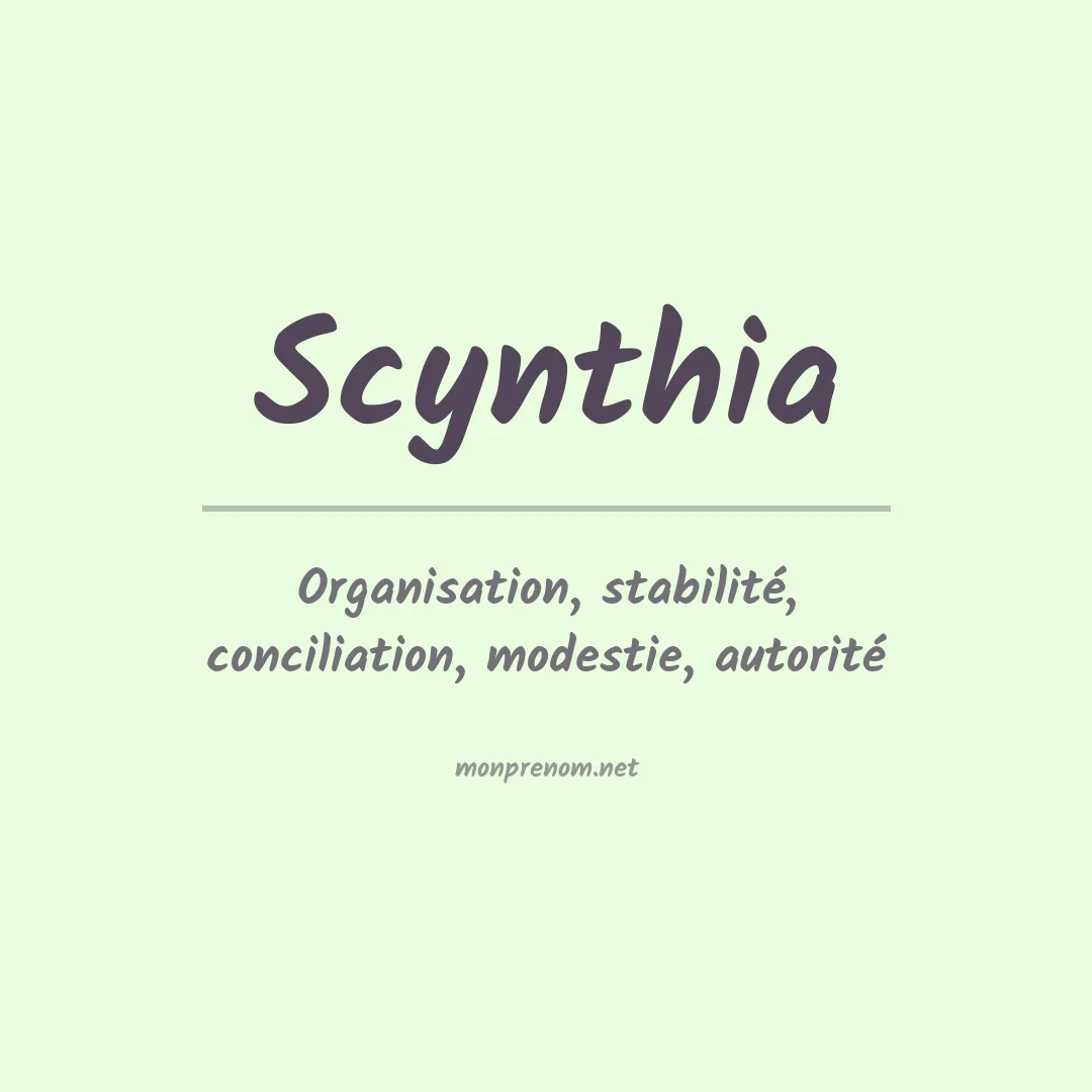 Signification du prénom Scynthia