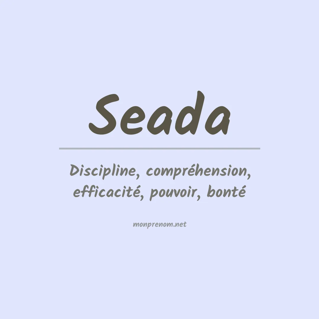 Signification du prénom Seada