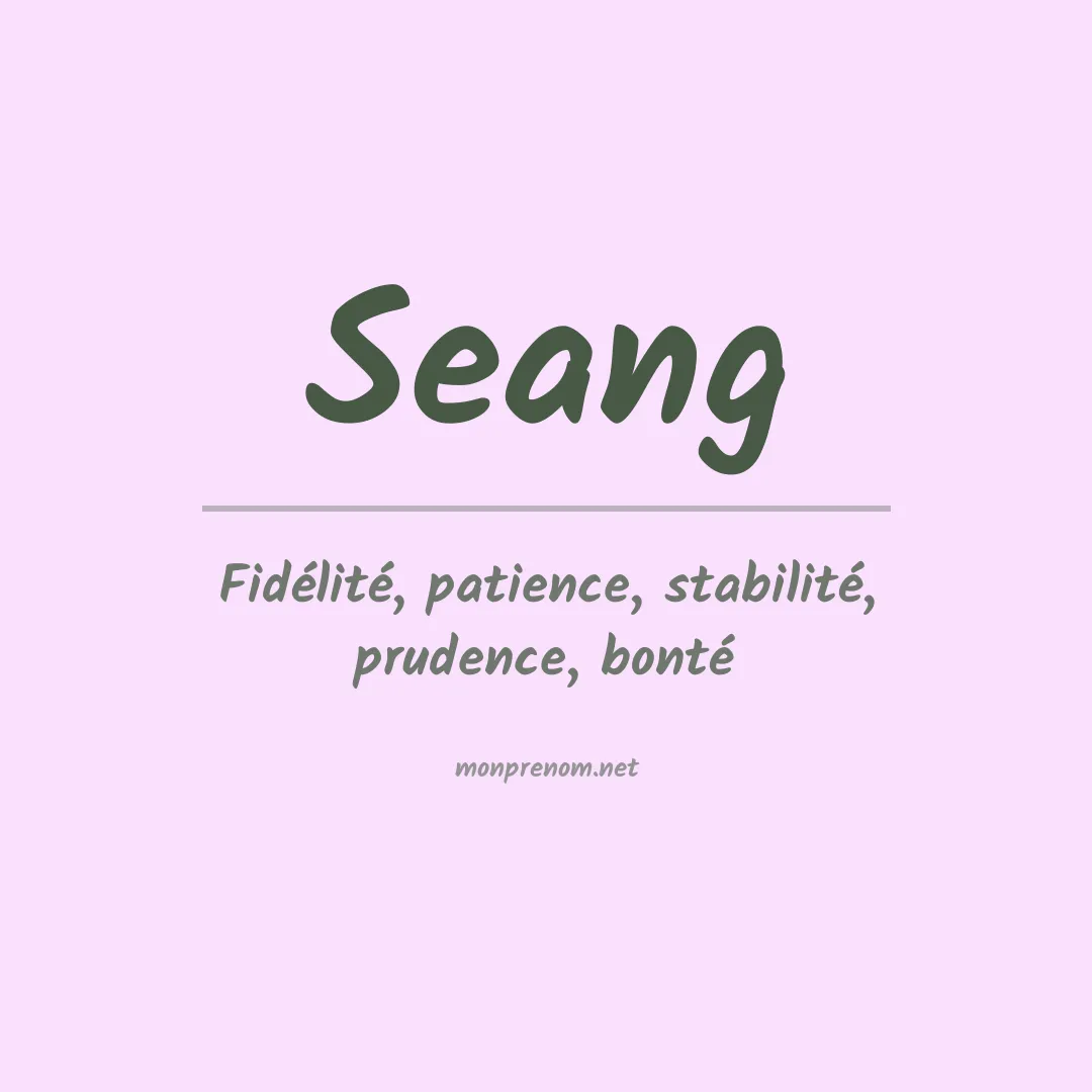 Prénom Seang