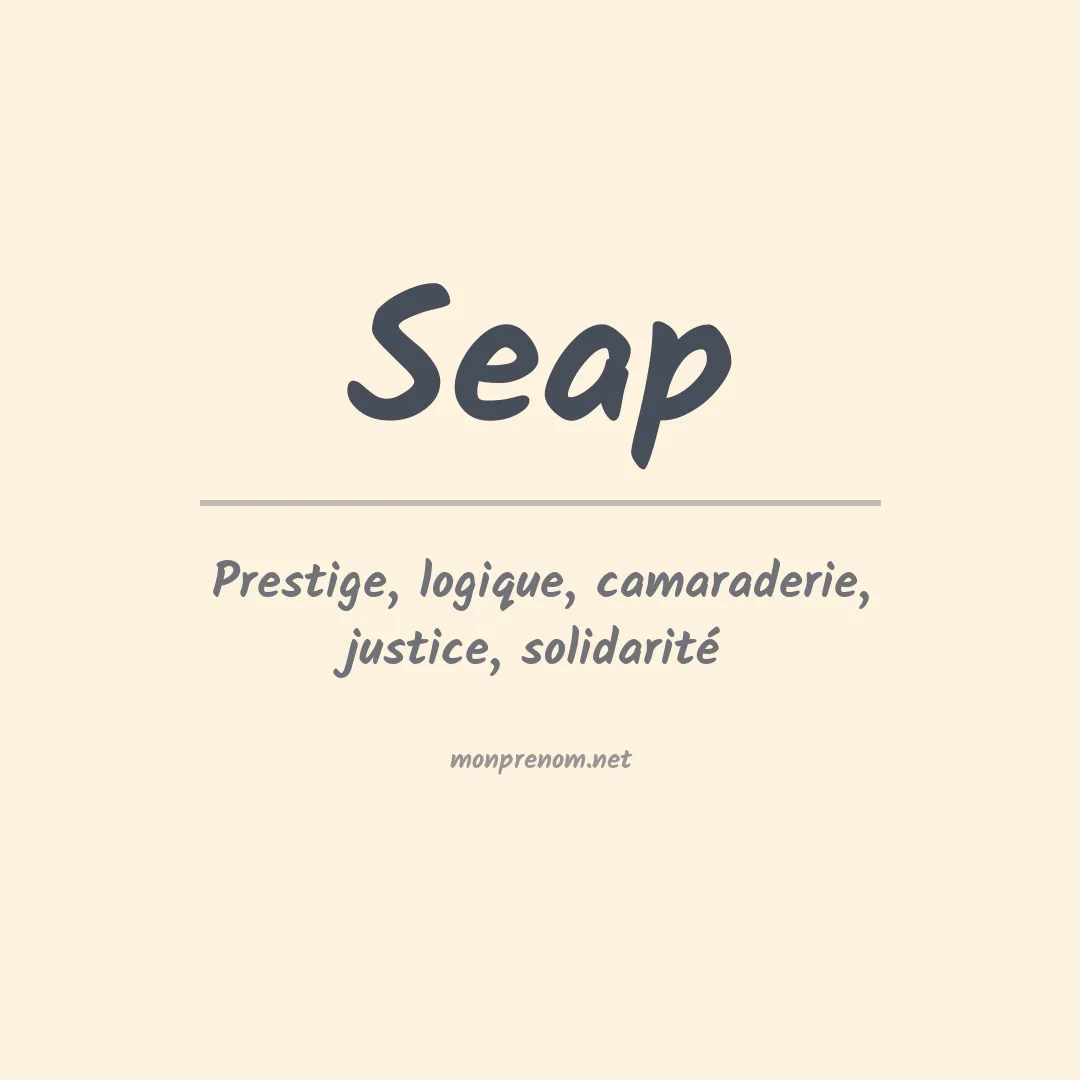 Signification du prénom Seap